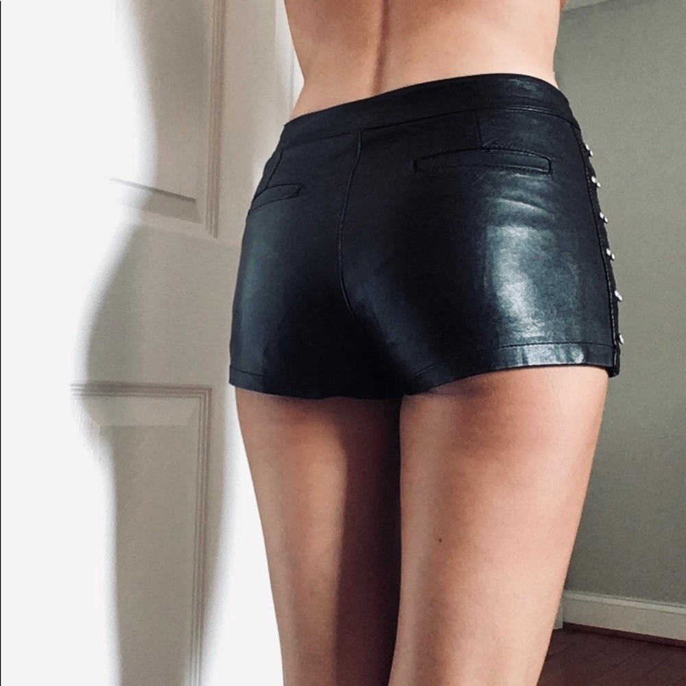 Forever 21. Leather Shorts.  Size S.
